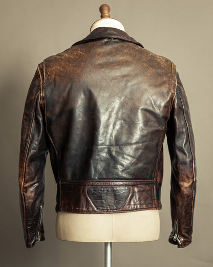 Schott Perfecto 619 – 1970s Hand-Oiled Brown Naked Cowhide (40)
