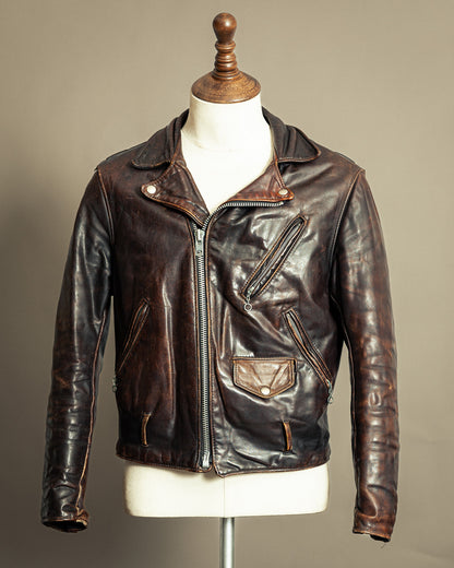 Schott Perfecto 619 – 1970s Hand-Oiled Brown Naked Cowhide (40)