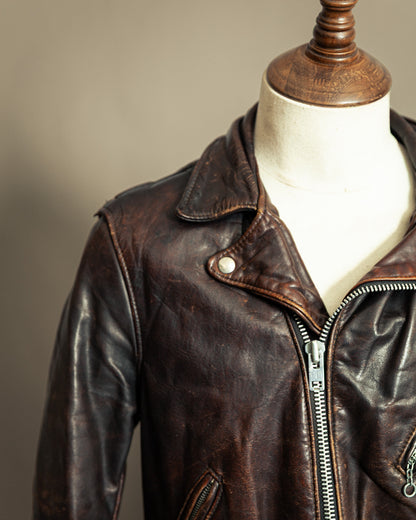 Schott Perfecto 619 – 1970s Hand-Oiled Brown Naked Cowhide (40)