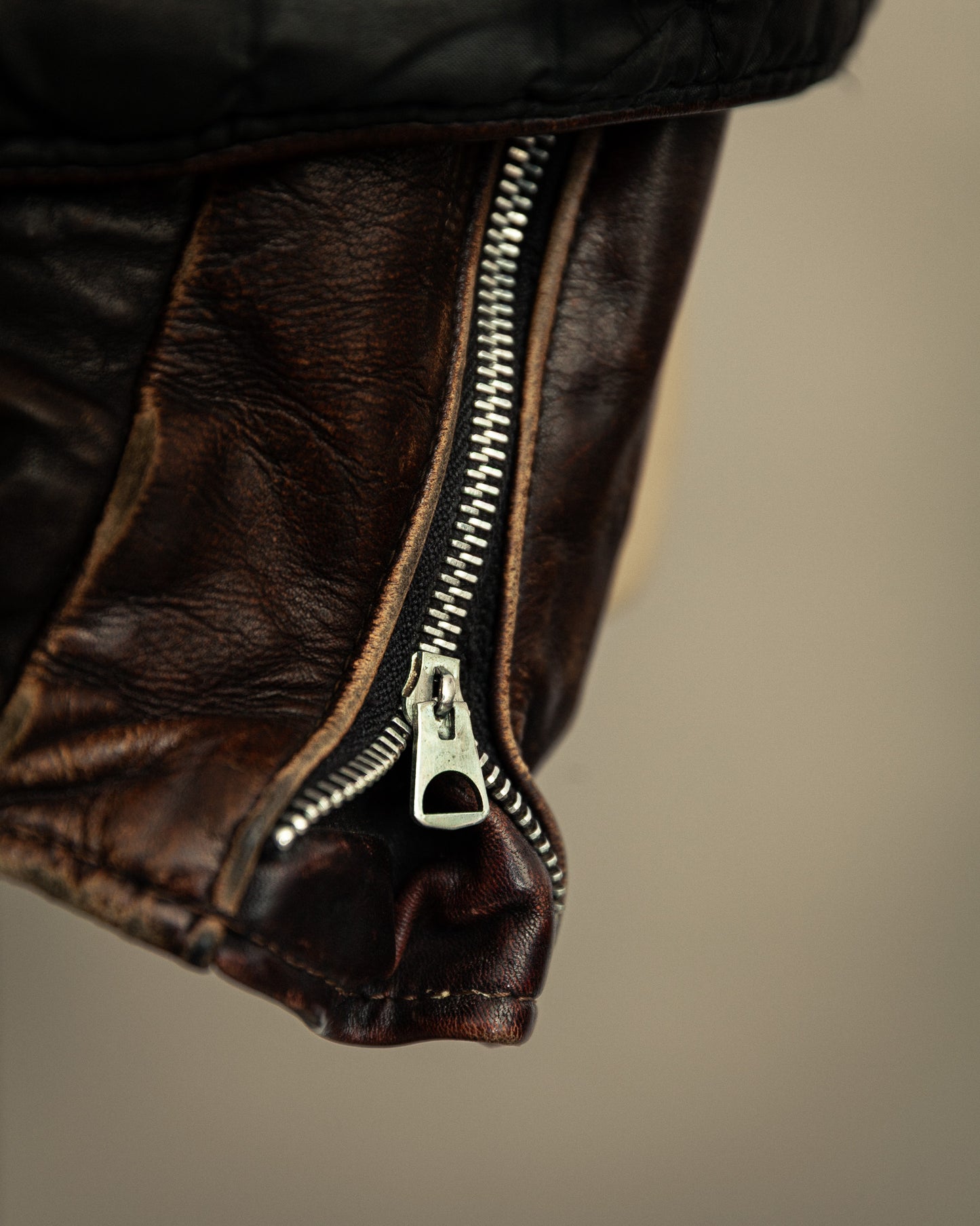 Schott Perfecto 619 – 1970s Hand-Oiled Brown Naked Cowhide (40)