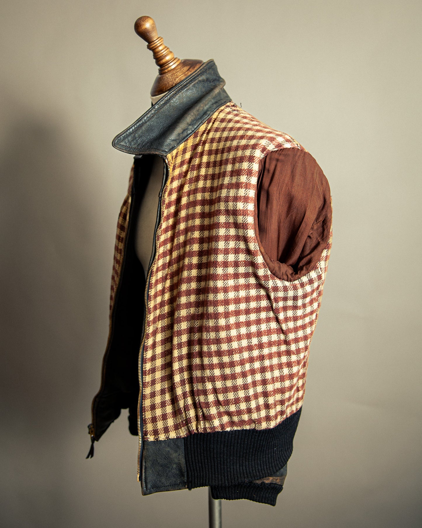 Vintage 1940s French Leather Aviator Blouson Jacket Large (44)