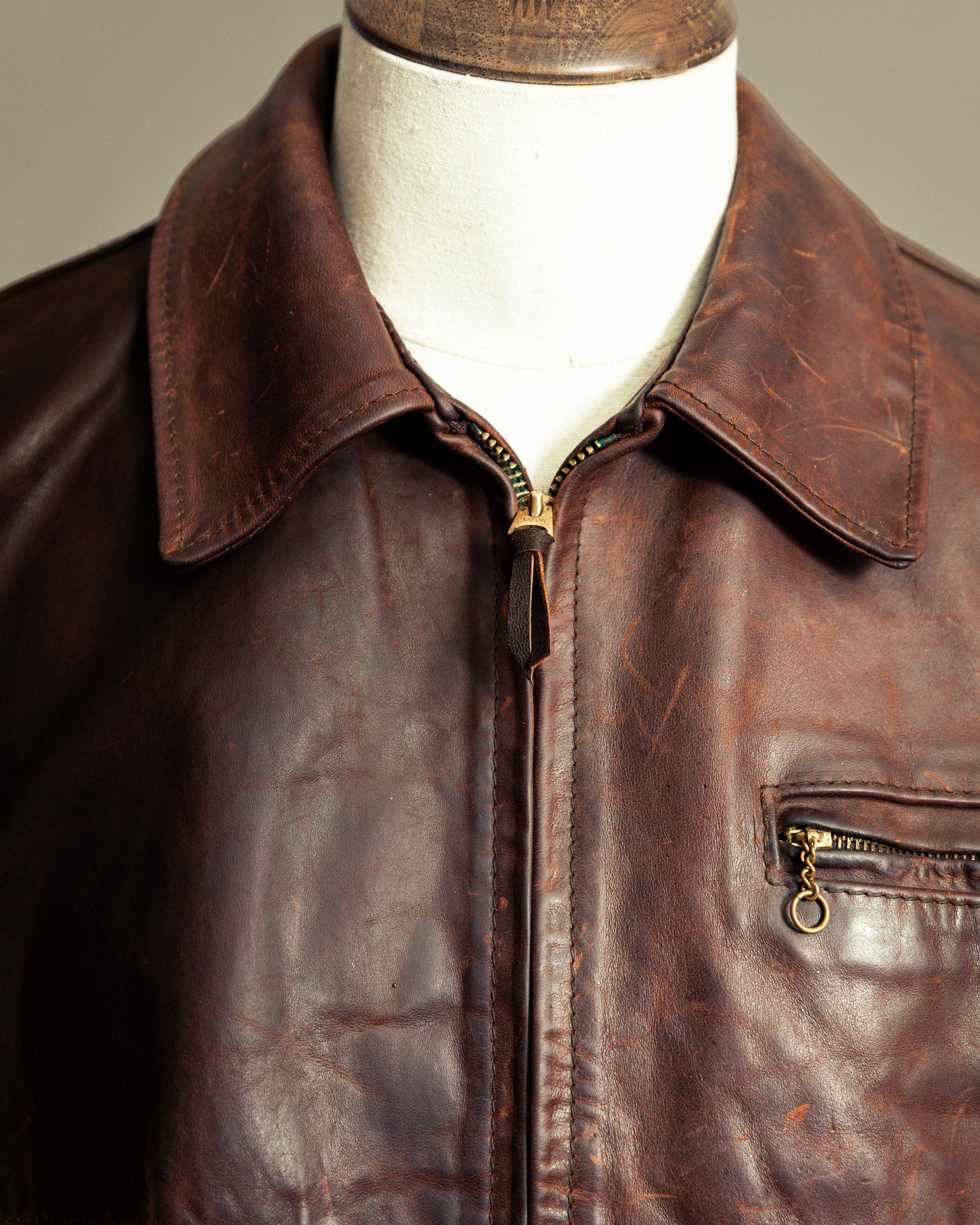 Vintage Aero Leather Montgomery Horsehide Jacket - L/XL (44)