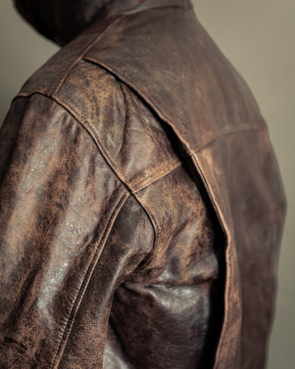 Vintage 1972 Japanese Air Force Leather Flight Jacket - Large (44)