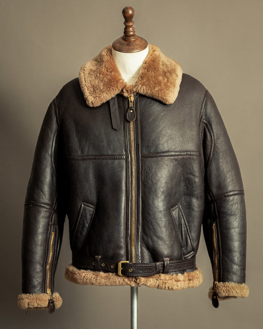 Vintage British Sheepskin Flying Jacket – Handcrafted in Somerset, England - Large (44)