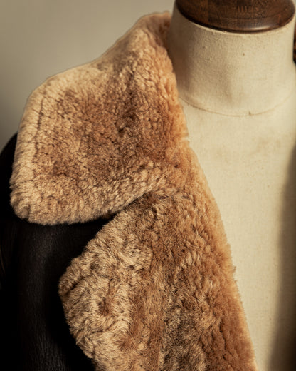 Vintage British Sheepskin Flying Jacket – Handcrafted in Somerset, England - Large (44)