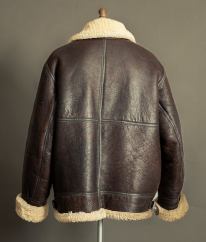Vintage Sheepskin Flying Jacket – Made in England, Early 1980s - Size XXL (48)