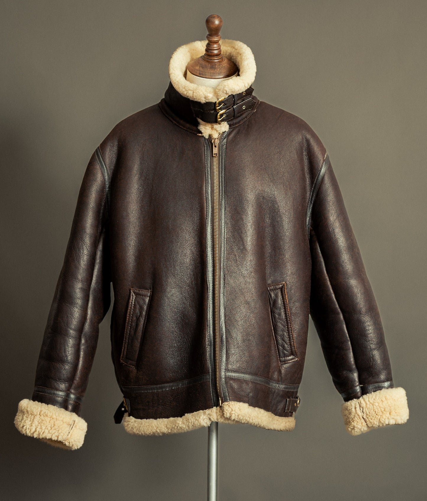 Vintage Sheepskin Flying Jacket – Made in England, Early 1980s - Size XXL (48)