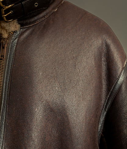 Vintage Sheepskin Flying Jacket – Made in England, Early 1980s - Size XXL (48)
