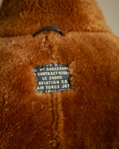 Vintage B-3 USAAF Sheepskin Shearling Flying Jacket - Medium (42)