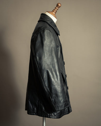 Schott NYC U.S. 740N Leather Pea Coat – Medium (42)