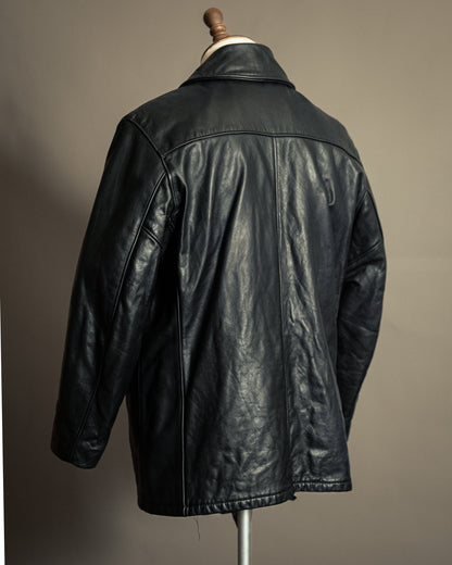 Schott NYC U.S. 740N Leather Pea Coat – Medium (42)