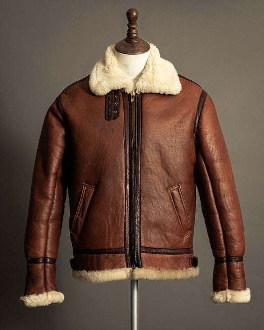 Vintage Type B-3 Sheepskin Flight Jacket – USAAF Style (Size 42 Medium)