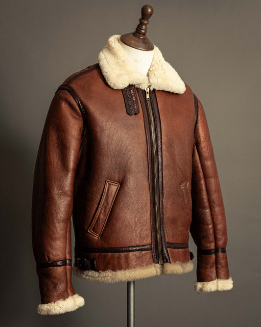 Vintage Type B-3 Sheepskin Flight Jacket – USAAF Style (Size 42 Medium)